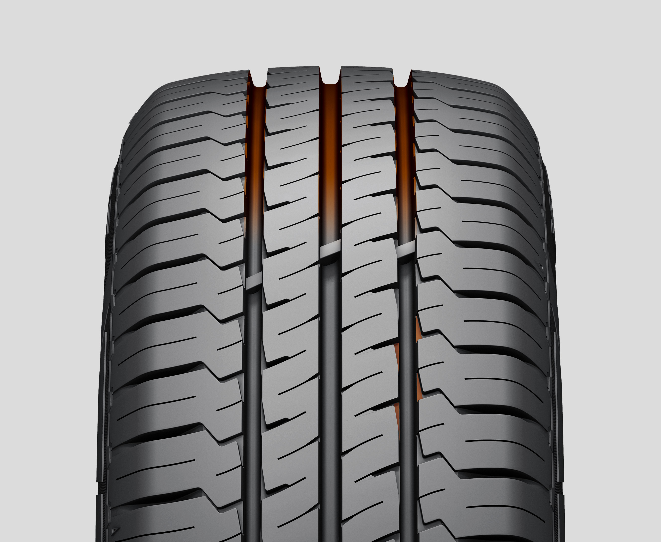 Vantra LT RA18 tyre front profile detail closeup